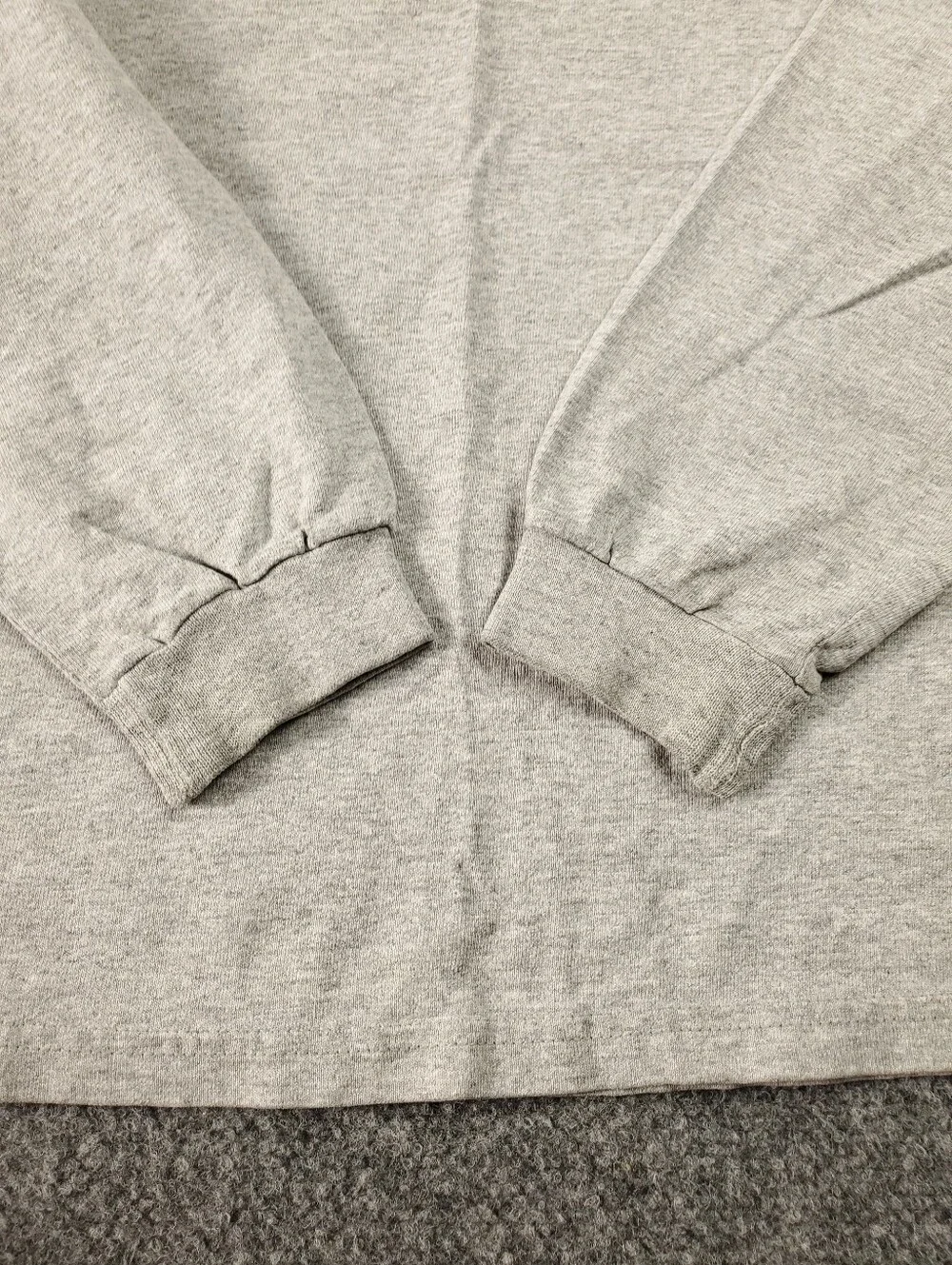 Vintage Nike Swoosh Long Sleeve Shirt Boys L 14 16 Gray Crew Neck Made In USA